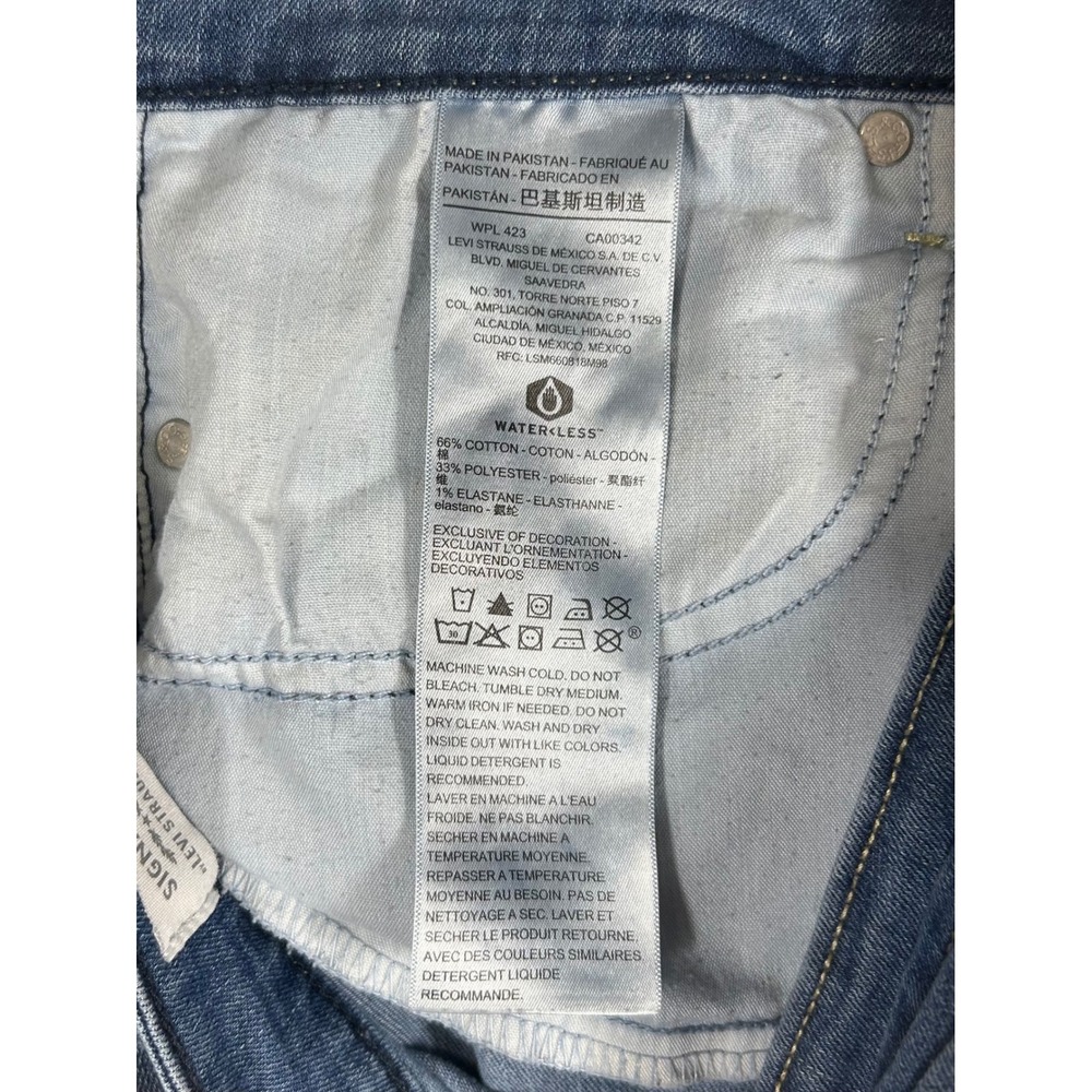 Signature by Levi Strauss & Co Womens Mid Rise Slim Jeans Medium Wash Blue - Picture 6 of 7